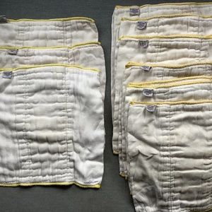 14 Green Mountain diapers small prefold, with 3 Snappis